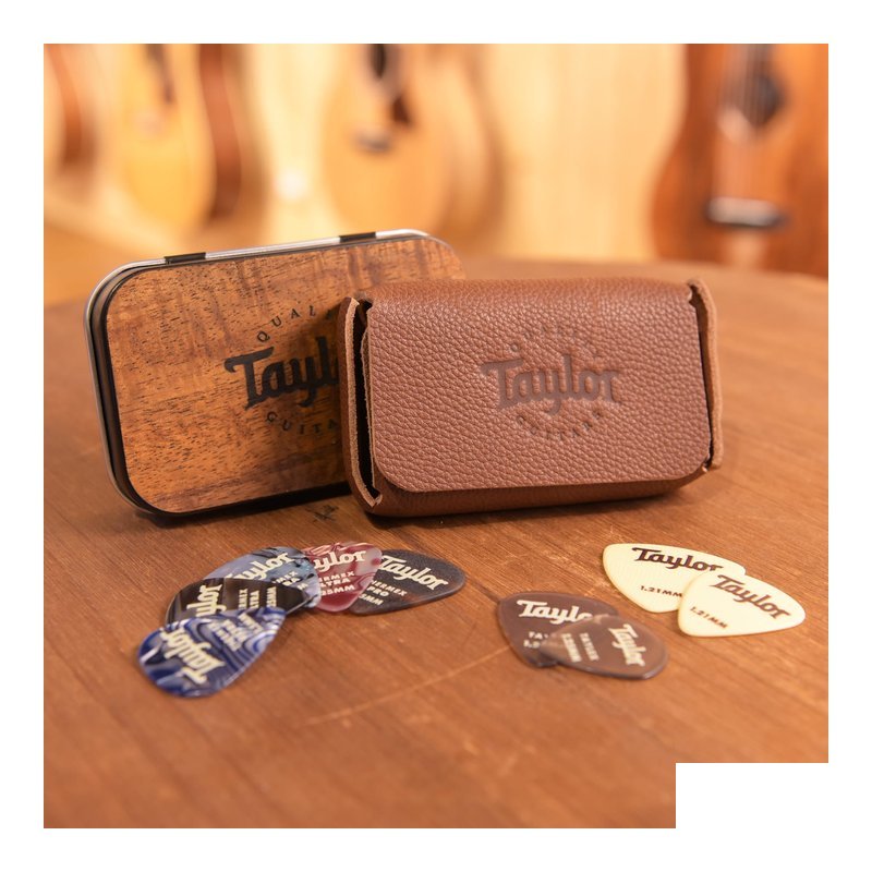 Taylor TLOP-2601 黑色彈片鐵盒 KOA蓋 內附9片PICK — 三峽配件 / 週邊