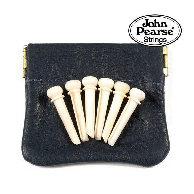 全新 John Pearse JPOP-PIN-BA 駱駝骨 弦釘 (附皮質收藏袋) — 三峽配件 / 週邊