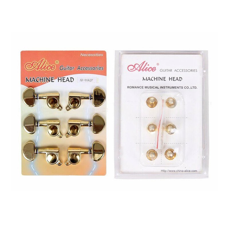 吉他弦鈕 鍍金 全封閉 Alice AD-016JP (1套6入) — 三峽配件 / 週邊