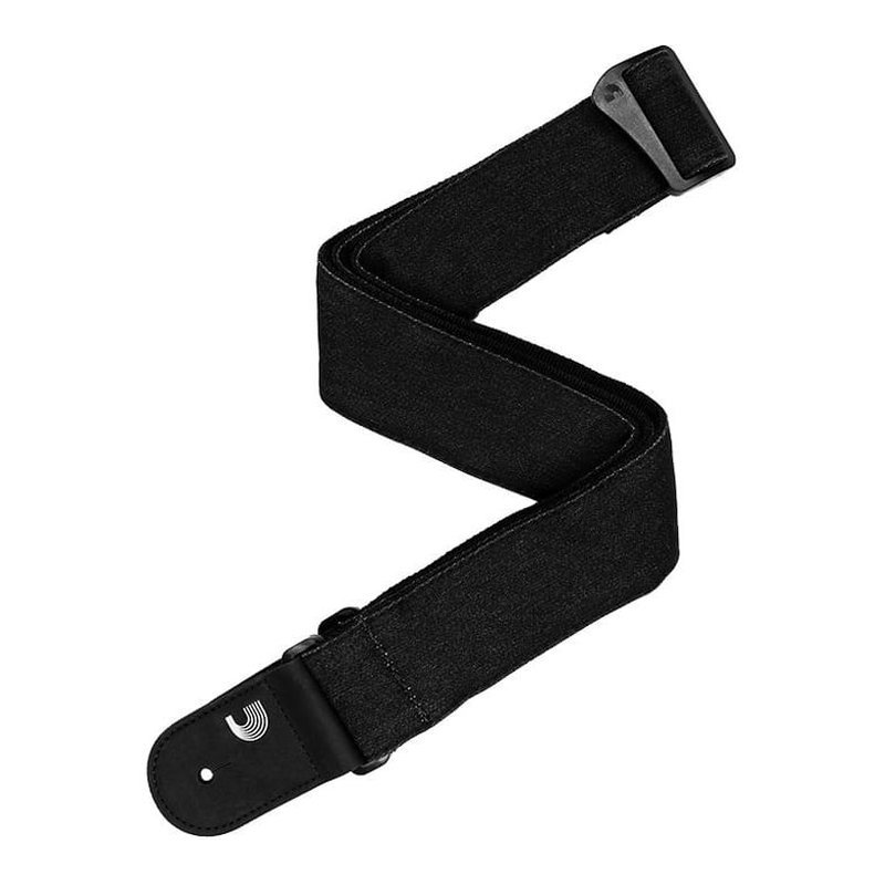 D'Addario 50DN00 50mm單寧布肩帶 黑色吉他背帶 — 三峽背帶