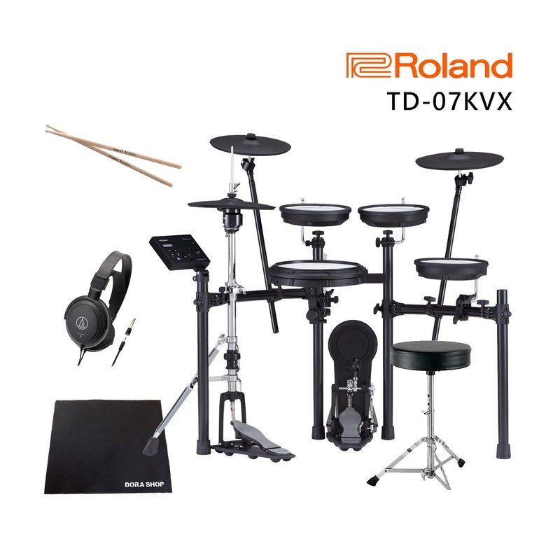 可安裝 ROLAND TD-07KVX 電子套鼓 電子鼓 TD-07系列 送鼓？ 鼓棒 鼓毯 耳機 — 三峽鼓 / 打擊