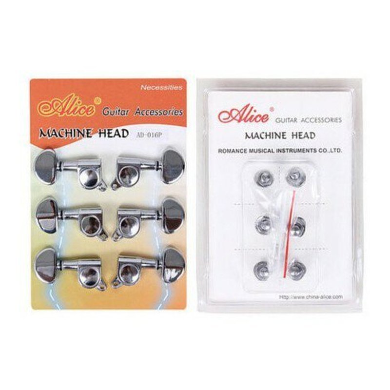 ALICE Alice AD-016P 吉他旋鈕 吉他弦鈕 全封閉鍍銀 (1套6入) — 三峽木吉他 / 民謠吉他