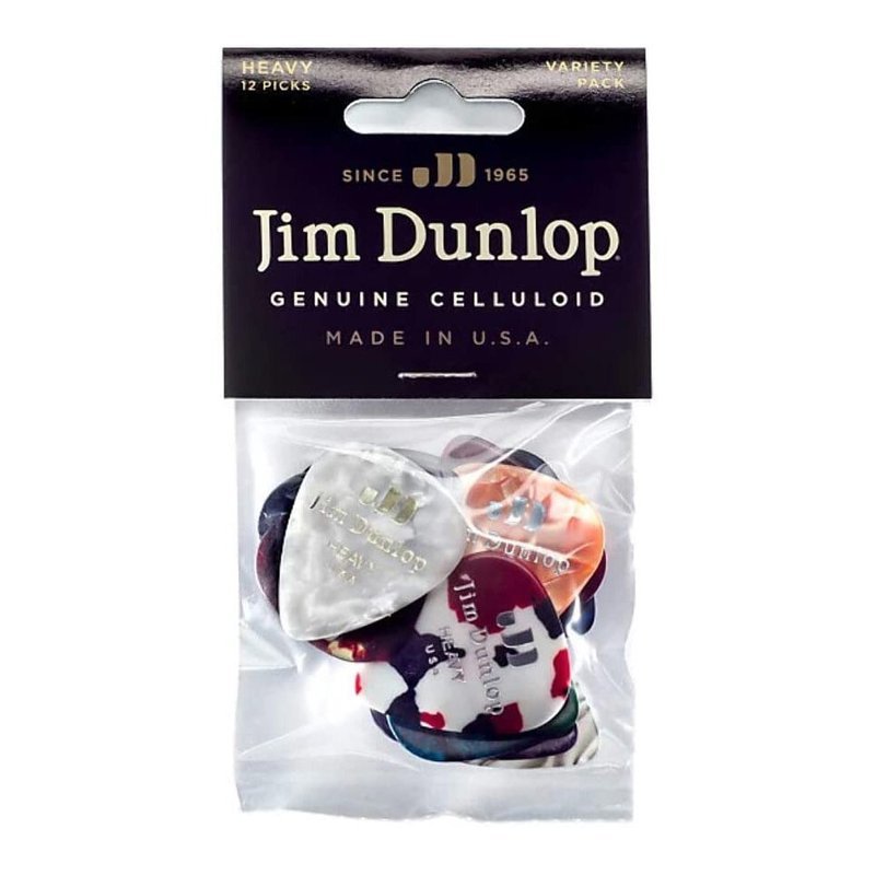 Dunlop Dunlop PVP107 吉他彈片 12片裝 Heavy Celluloid Guitar Pick — 三峽木吉他 / 民謠吉他