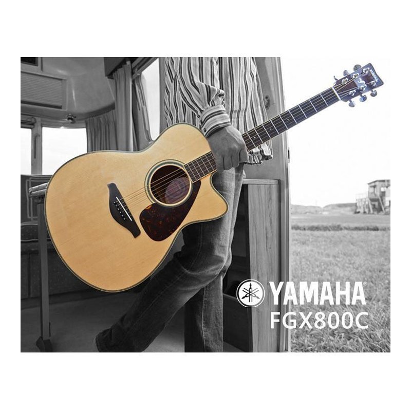 YAMAHA 單板吉他 FGX800C 41吋 電木吉他 æ°è¬ 吉他 附EQ 贈教學影片(FGX800C) — 三峽吉他 / Bass