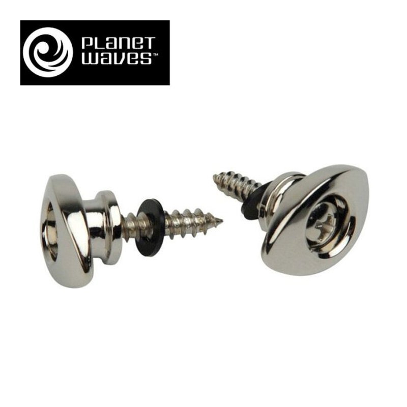 美國 Planet Waves 吉他肩帶扣組 背帶扣 銀色 2顆/1組 (PWEEP202) — 三峽吉他 / Bass