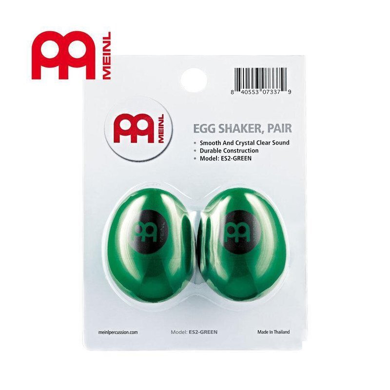 MEINL ES2-GREEN ç¶ 色 蛋沙鈴 兩入裝 沙鈴 — 三峽鼓 / 打擊