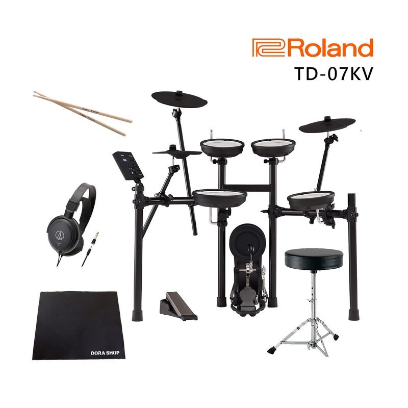 Roland Roland TD-07KV 電子套鼓 電子鼓 送鼓？ 鼓棒 鼓毯 耳機 — 三峽鼓 / 打擊