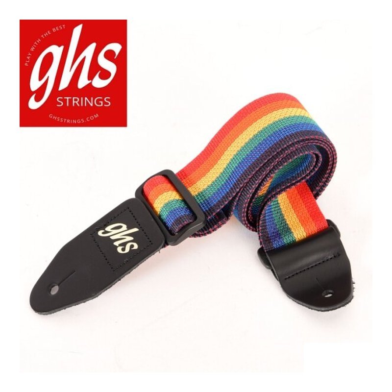 GHS GTR尼龍 彩虹吉他背帶 GHOP-A8RAIN — 三峽配件 / 週邊