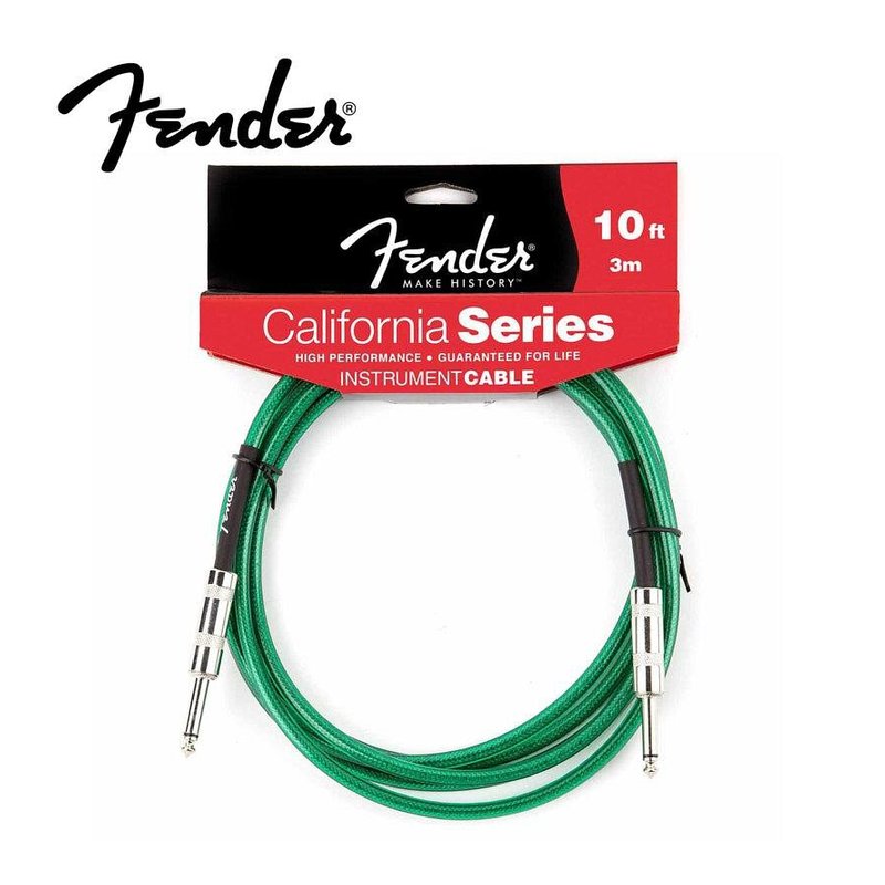 Fender California系列 10呎 ç¶ 色 導線 雙直酭 0990510057 — 三峽配件 / 週邊
