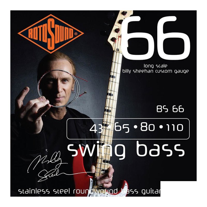 英國ROTOSOUND BS66 (43-110) 電貝斯弦 BILLY SHEEHAN 不銹鋼 旋弦公司貨 — 三峽吉他 / Bass