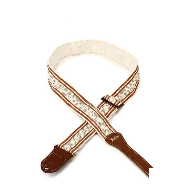 美國 Taylor 4003-20 Jacquard Cotton 2吋 吉他背帶 白棕色 — 三峽配件 / 週邊