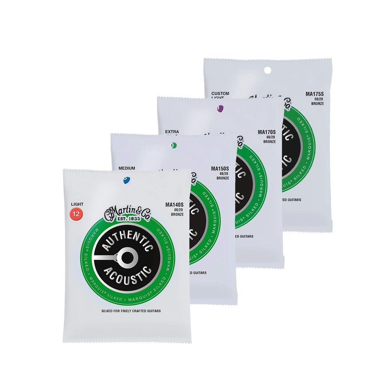 Martin 吉他弦 Silked弦 MA140S/MA150S/MA170S/MA175S é»é 弦 木吉他/æ°è¬ 吉他 — 三峽吉他 / Bass
