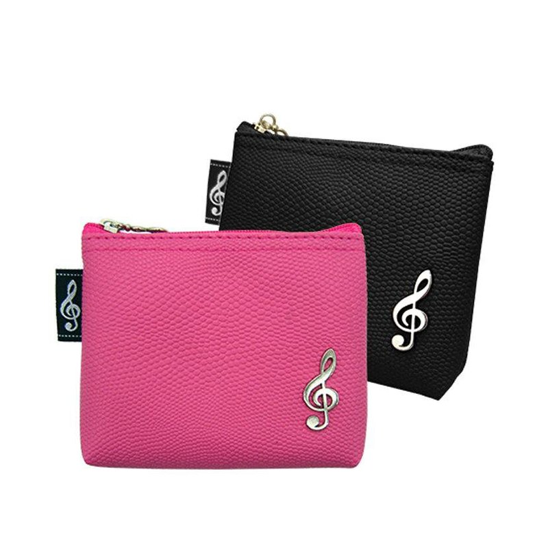 台製 T021-B 收納袋/零錢？ 皮製 高音符零錢袋 — 三峽配件 / 週邊