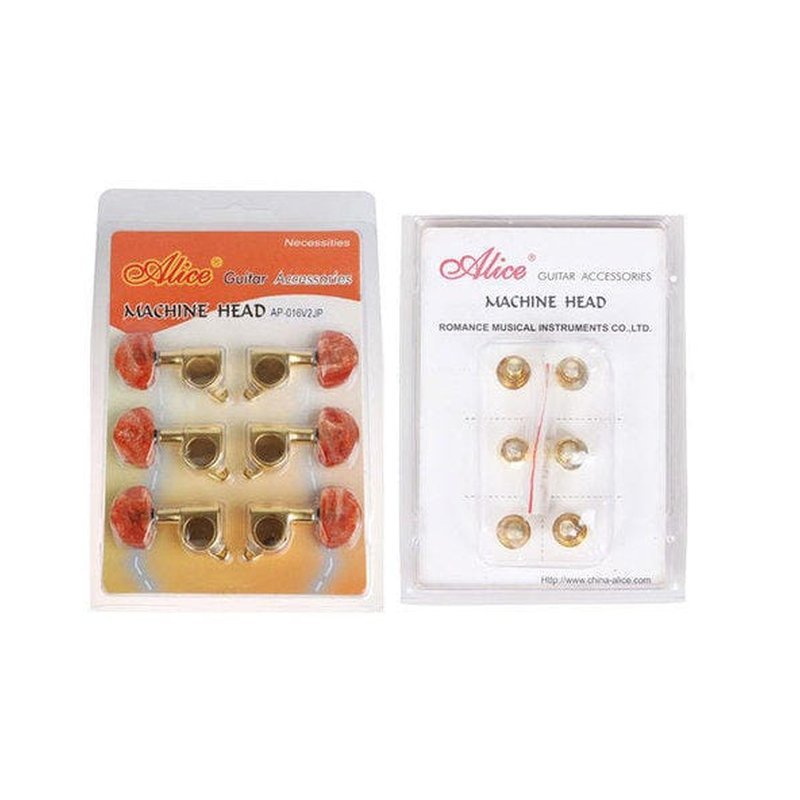 Alice 鍍金油壓弦鈕-瑪瑙色 吉他弦鈕(1套6入) AP-016V2JP — 三峽吉他 / 電吉他弦