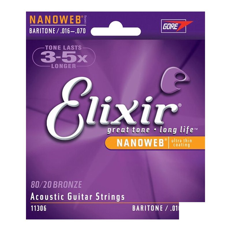 美國Elixir 80/20 Bronze Nanoweb 11306(16~70) 木吉他弦 — 三峽吉他 / Bass
