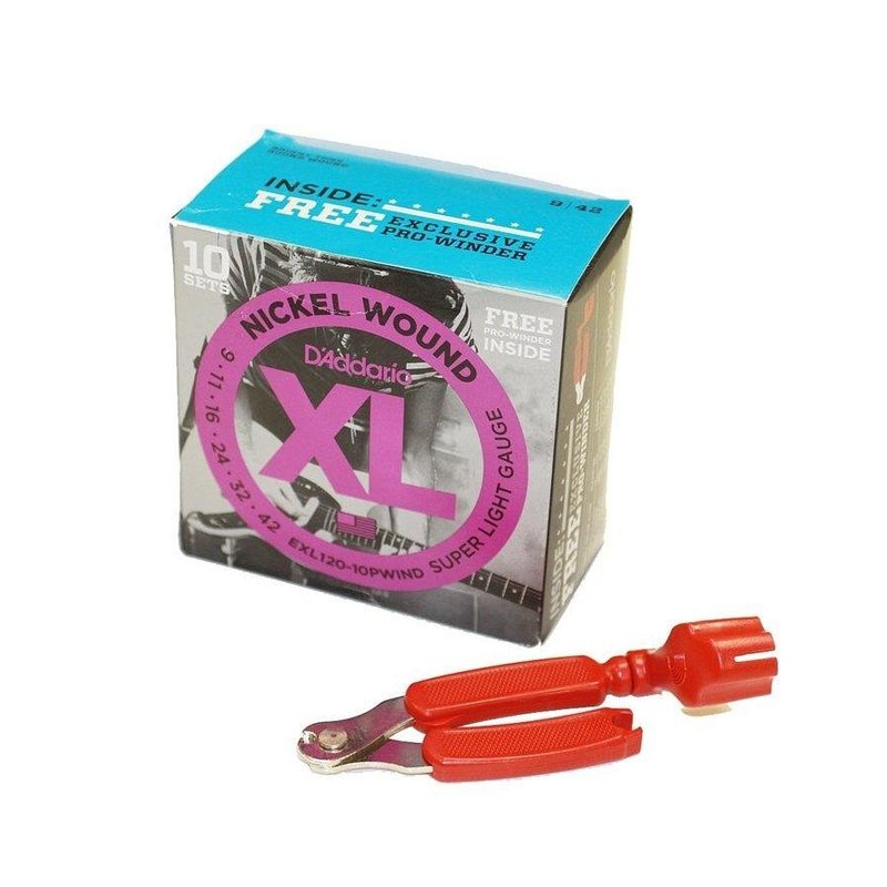 電吉他弦(09-42) 美國D'addario EXL120-10P 一組10套 送原？ 捲弦器 — 三峽吉他 / Bass