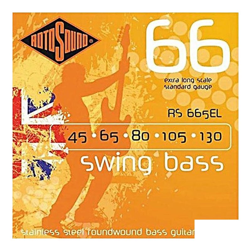 英國ROTOSOUND RS665EL (45-130) 五弦電貝斯弦 EXTRA LONG 旋弦公司貨 — 三峽吉他 / Bass