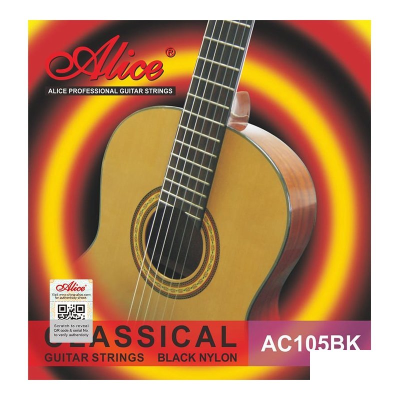 ALICE AC105 黑色古？ ？吉他弦 ??? AC105BK-H — 三峽吉他 / 電吉他弦