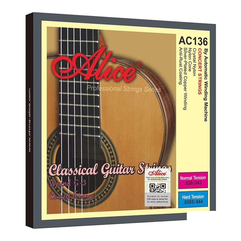 Alice AC136 古典吉他弦 演奏用弦 高級尼龍弦 紙盒 — 三峽古典吉他弦