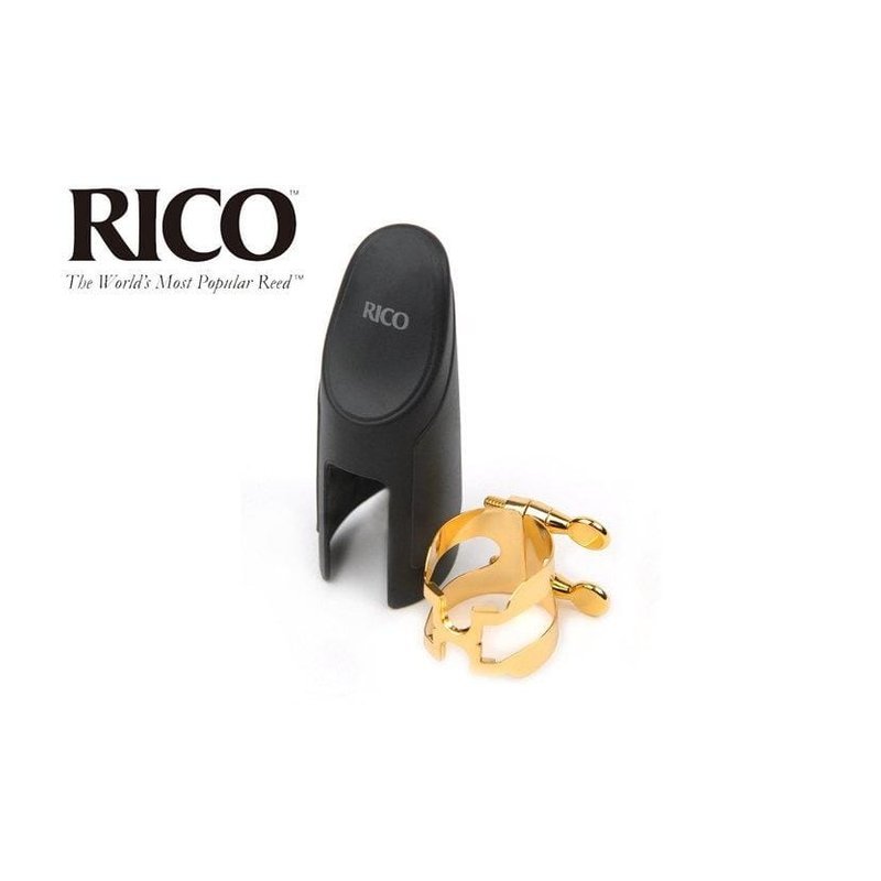 HAS1G 美國RICO 中音薩克斯風 金色H型金屬束圈+新型吹嘴蓋組 — 三峽配件 / 週邊