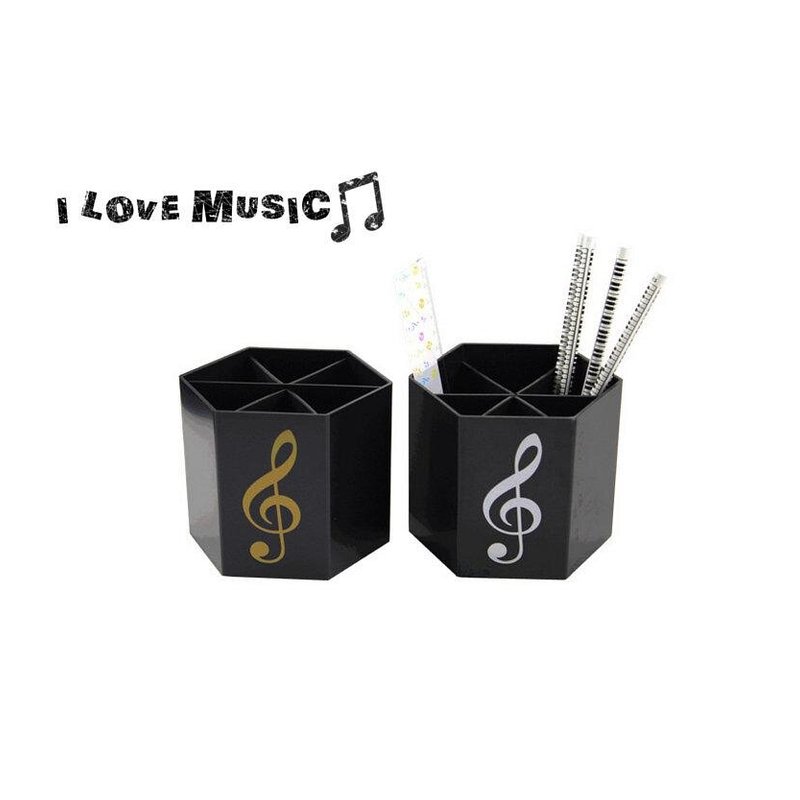 台製 IP06 筆筒．高音譜號 音符六角筆筒 — 三峽配件 / 週邊