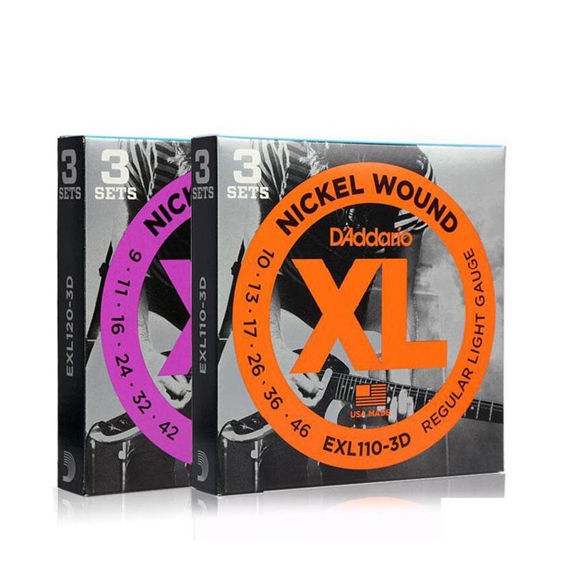 電吉他弦 美國 Daddario EXL120-3D EXL110-3D 一組3套 — 三峽吉他 / Bass