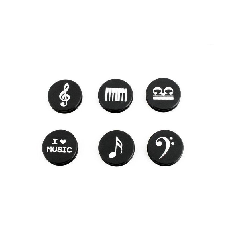 磁鐵 台製 TP1960A 音符？ 型 不透明黑色磁鐵(6入) — 三峽配件 / 週邊