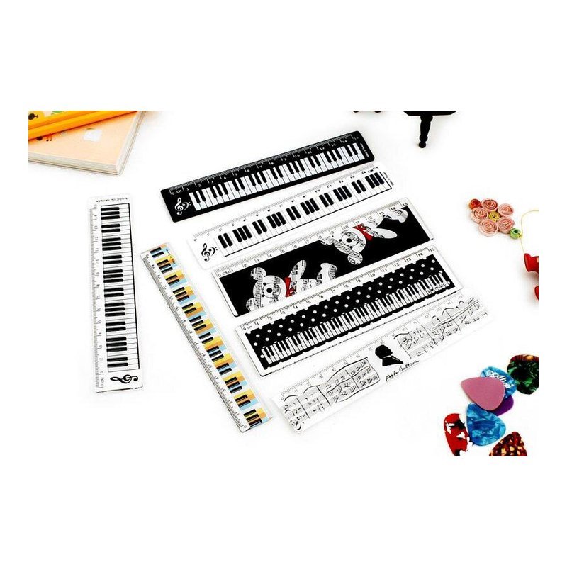 直尺 台製 文具尺 HA15 音樂？ 型尺 15cm — 三峽配件 / 週邊