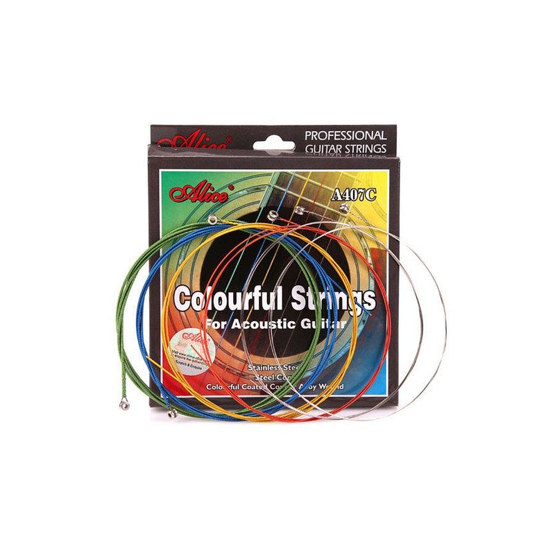 木吉他弦 æ°è¬ 吉他弦 彩弦 (整套) ALICE A407C — 三峽吉他 / Bass