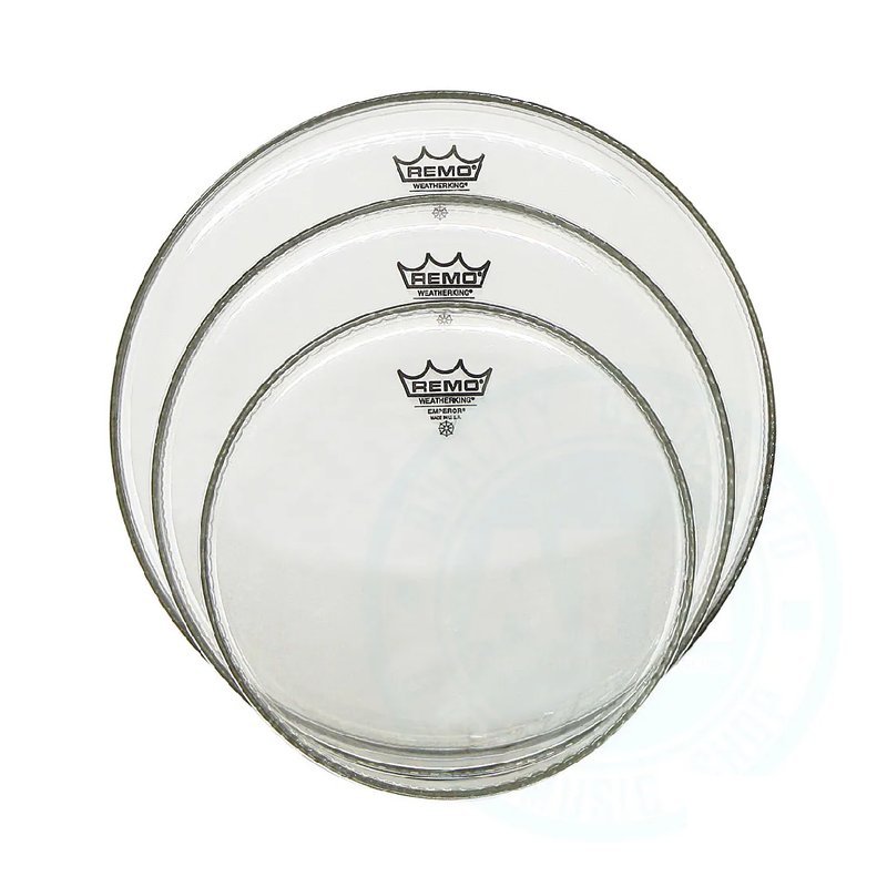 Remo Remo / Emperor Clear(PP-1422-BE) 雙層7.5mil 霧面鼓皮套組(含10/12/16吋) — 三峽鼓 / 打擊