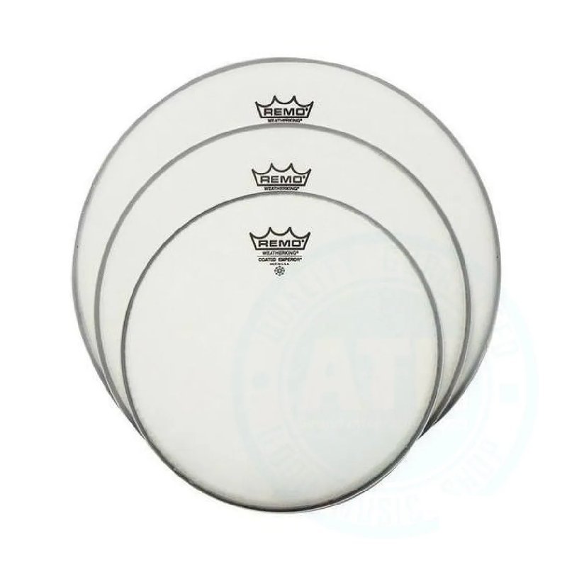 Remo Remo / Emperor Coated(PP-1412-BE) 雙層7.5mil 霧面鼓皮套組(含10/12/16吋) — 三峽鼓 / 打擊