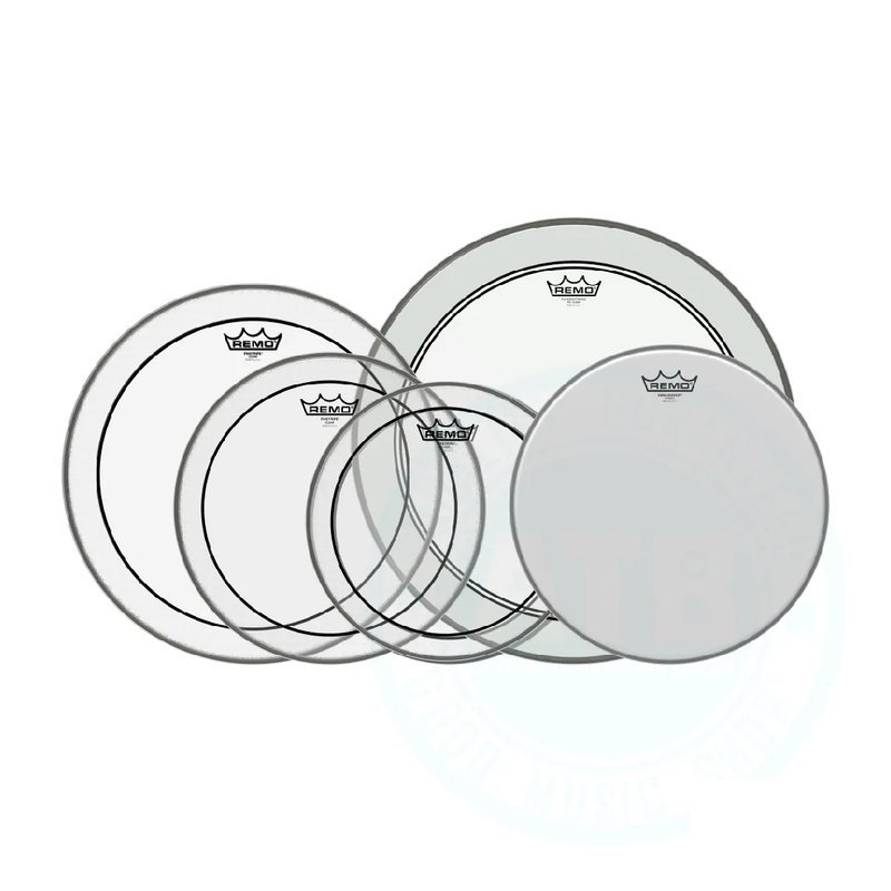 Remo Remo / Pinstripe(PP-0270-PS) 鼓皮套組(含12/13/14/16/22吋) — 三峽鼓 / 打擊