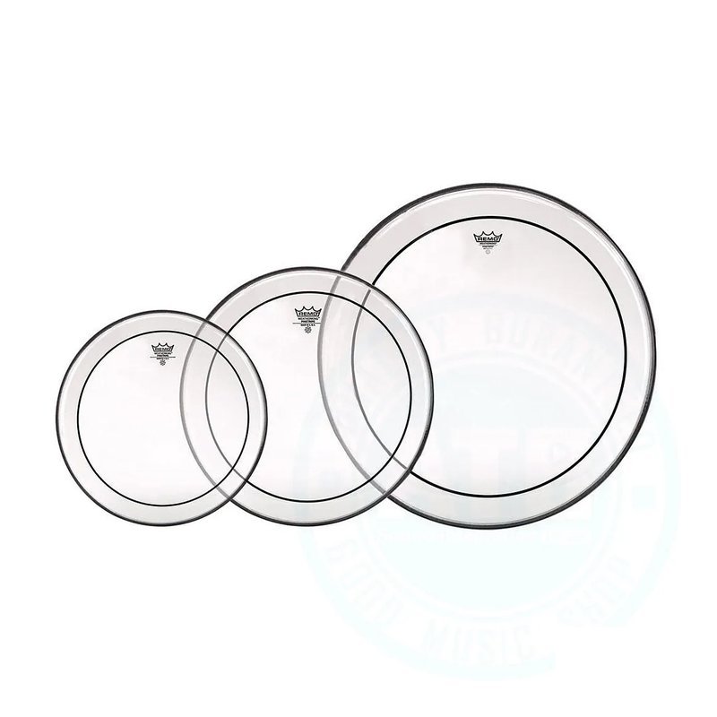 Remo Remo / Pinstripe Clear(PP-1472-PS) 雙層7mil 透明鼓皮套組(含10/12/16吋) — 三峽鼓 / 打擊