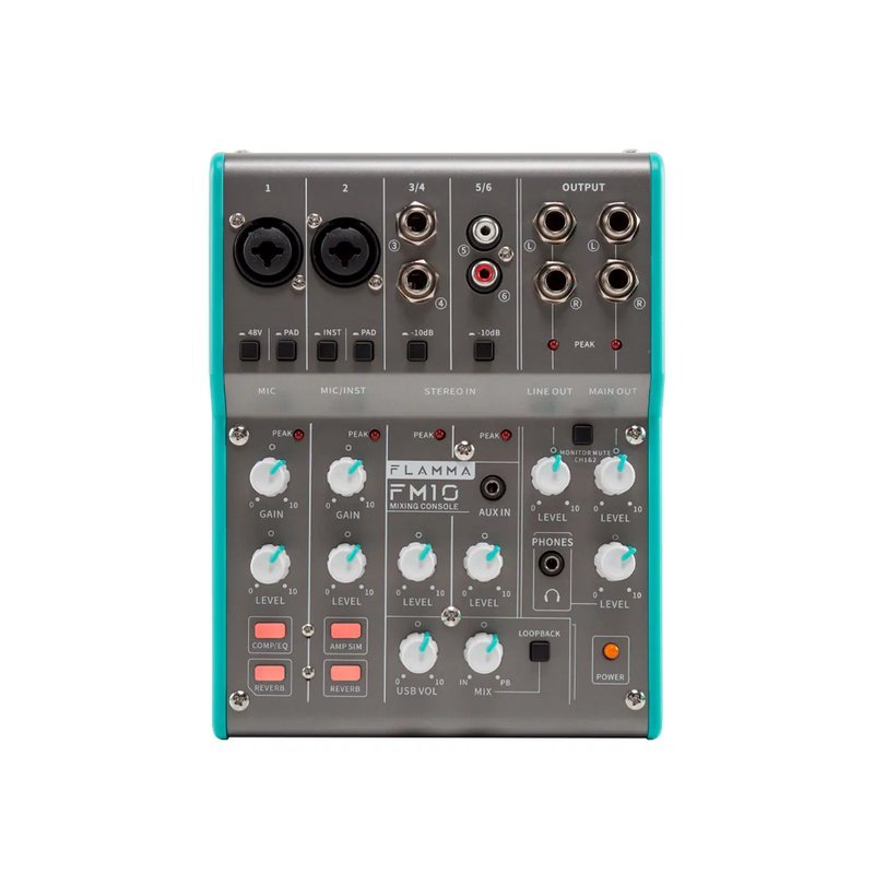 Flamma Flamma / FM10 6軌混音機 & USB-C錄音介面 (iOS可用) — 三峽錄音