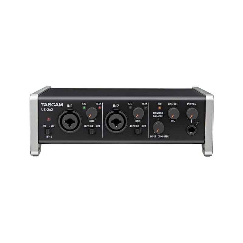 Tascam Tascam / US-2x2TP USB錄音介面套組(含麥克風、耳機) — 三峽麥克風