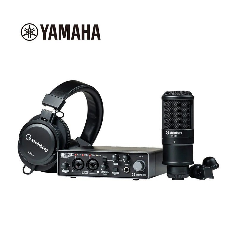 Yamaha YAMAHA STEINBERG UR22C Recording PACK 錄音介面套組 — 三峽木吉他 / 民謠吉他