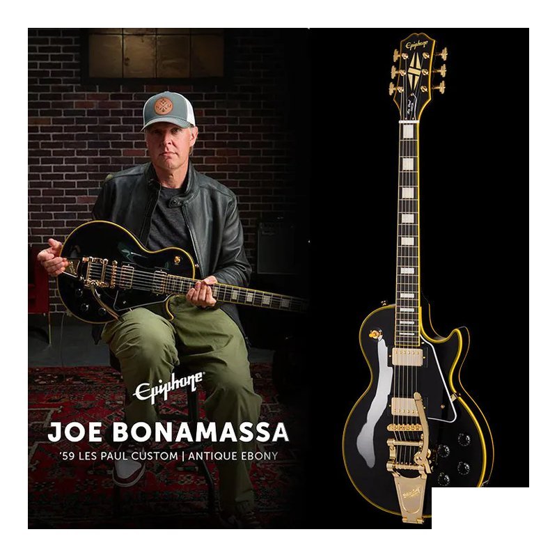Epiphone Joe Bonamassa 簽名款 Epiphone 1959 Les Paul Custom 電吉他 — 三峽電吉他