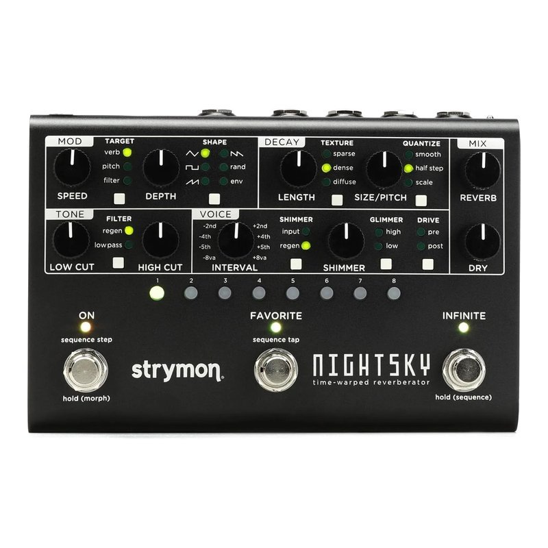 Strymon Strymon NightSky 全球限量午夜黑 LIMITED EDITION MIDNIGHT Time Warped Reverberator 空間/迴響 效果器 — 三峽電鋼琴 / 鍵盤