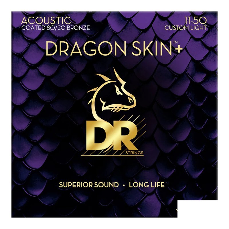 DR Strings DR Strings Dragon Skin+ DA8-11 民謠吉他弦 黃銅 包膜弦 — 三峽木吉他 / 民謠吉他