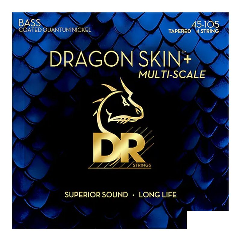DR Strings DR Strings Dragon Skin+ DBQ-45 鍍鎳 貝斯弦 — 三峽木吉他 / 民謠吉他