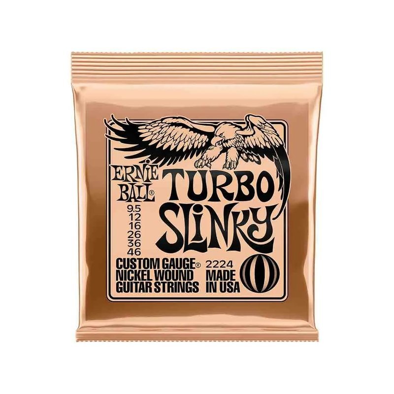 Ernie Ball Ernie Ball Turbo Slinky 2224 電吉他弦 鎳纏繞 9.5-46 — 三峽木吉他 / 民謠吉他