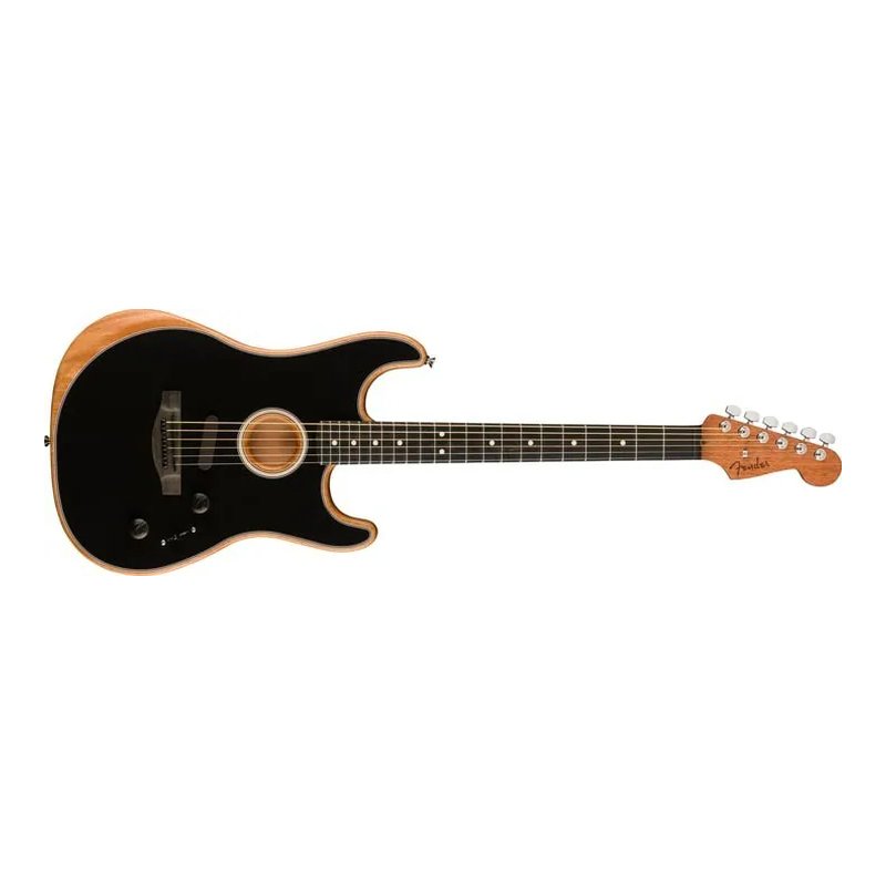 Fender Fender American Acoustasonic Stratocaster 電木吉他 黑色 — 三峽吉他 / Bass