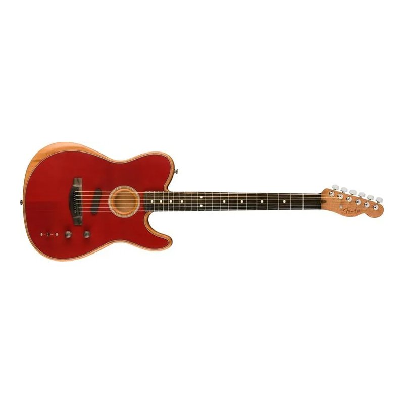 Fender Fender American Acoustasonic Telecaster 電木吉他 緋紅色 — 三峽吉他 / Bass