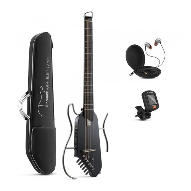 Donner Donnerdeal HUSH-I Maple-Natural Silent Guitar 靜音吉他 黑色 — 三峽木吉他 / 民謠吉他