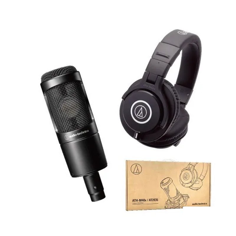 Audio-Technica audio-technica 鐵三角 ATH-M40x + AT2035 專業監聽麥克風 限量創作組 — 三峽麥克風