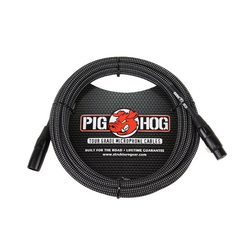 PIG HOG PIG HOG 黑色 雙XLR頭 麥克風線 編織系列 — 三峽麥克風