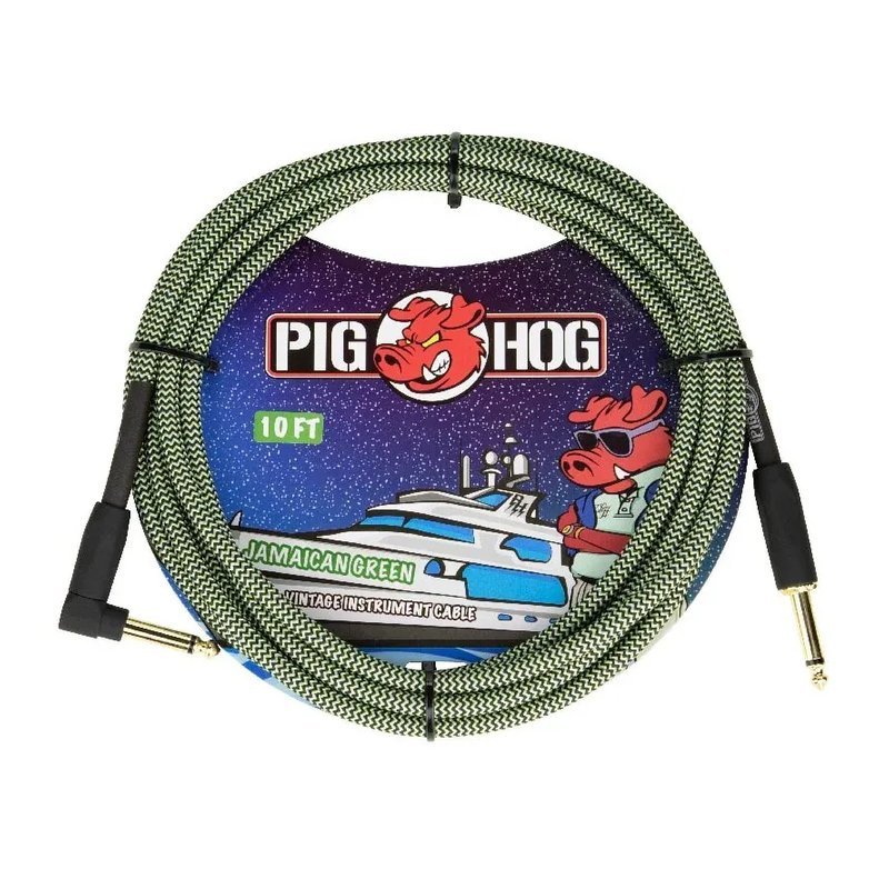 PIG HOG PIG HOG 牙買加綠色 IL頭 樂器導線 編織系列 Jamaican Green — 三峽導線