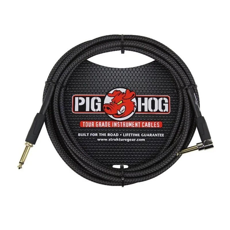 PIG HOG PIG HOG 黑色 IL頭 樂器導線 編織系列 Black Woven — 三峽導線