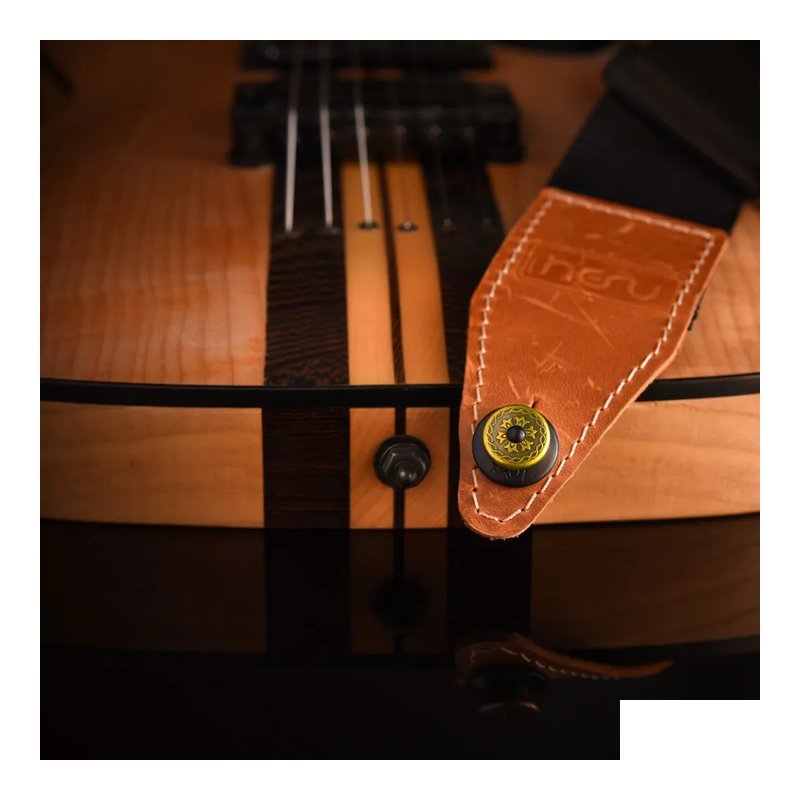 LOXX Loxx 德國製 安全背帶扣 電吉他/貝斯吉他專用款 復古黃銅雕花/黑底 — 三峽木吉他 / 民謠吉他