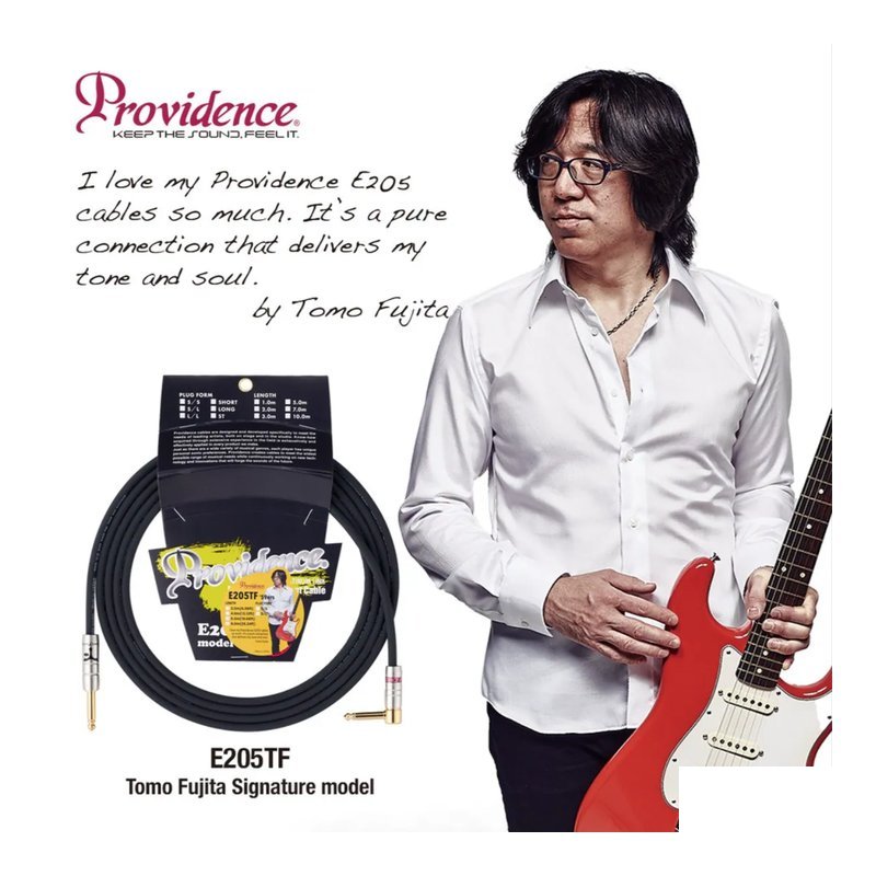 Providence PROVIDENCE E205TF｜TOMO FUJITA 簽名導線 — 三峽木吉他 / 民謠吉他
